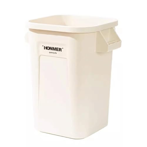 Caneca de basura blanca con tapa capacidad 24L miniatura 1