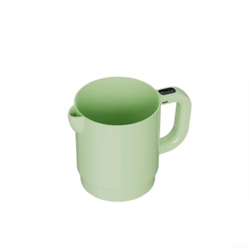 Mezclador de mano recargable con filtro para batir huevos, lavar arroz, remover café y mezclar proteínas, taza de 1 litro, puerto tipo C, ABS (verde fresco)
