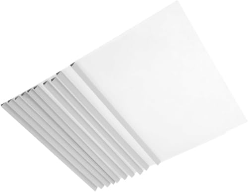 Image of DDSS STK-10-CLR Stick File Folder, Report File Folder A4, Documents Folder,for Holding Papers (10 Piece) White Transparent,