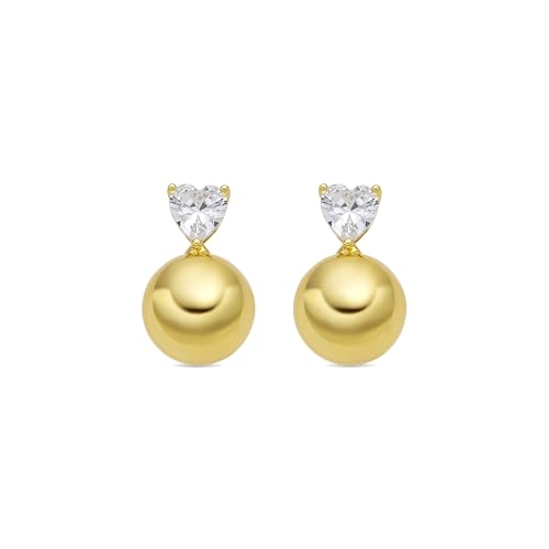 LUXENTER Pendientes acabados en Oro 18K. Color Dorado. Pendientes Pequeños. Joyas para Mujer - Modelo Miora
