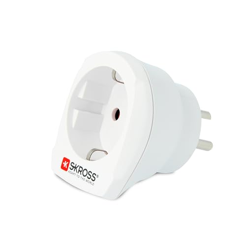 SKROSS Reisestecker mit USB - Deutschland nach Dänemark - Reiseadapter zur Anwendung von Geräten mit Schuko- oder Eurostecker in Dänemark