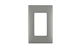 Leviton Renu REWM1-STS Screwless Snap-On Wallplate, Stainless Steel, 1-Gang