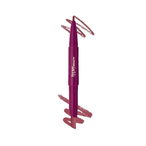 Typsy Beauty Twist & Pout 2-in-1 Lipstick & Lip Liner Infused with Jojoba Oil, Non-Drying Transfer-Proof Matte, 14-Hour Stay, Swipe Right 10, 0.8g + 0.2g
