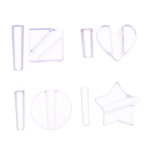 FOMIYES 4 Piezas Molde para estampar uñas moldes de uñas polaco herramienta de estampado calcomanías nail art manicure herramientas de manicura suministro de manicura Acrílico Púrpura