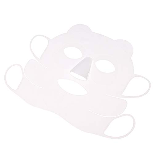 Cubierta Facial de Silicona con Gancho para la Oreja, Previene la Evaporación del Suero, Herramienta de Belleza para Uso Diario, Hecha de Material Seguro, Silicona Blanca