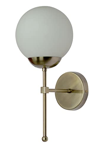 Image of Home Lighting 20 Beutyfull Wall Light Metal and Glass Fitting Singal Wall Lamp, Multicolour White Ball for Decor Livingroom,Bedroom,Home Office