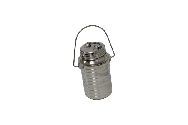 Stainless Steel Milk Can/Oil Can/Milk Barni/Ghee Storage Can/Stainless Steel Barni 555 Heavy Steel Handle With Steel Lid 1.5 Ltr Silver