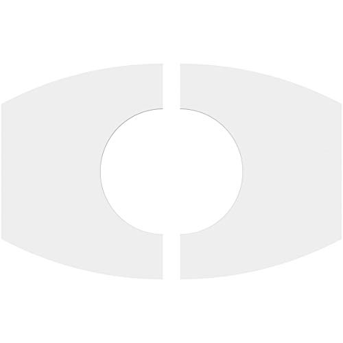 Image of Ekena Millwork CMP18X12KY2-07000 Kailey Architectural Grade PVC Contemporary, Two Piece Urethane Ceiling Medallions 18 inchW x 12 inchH x 7 inchID x 9 3 /4 inchC x 1 inchP