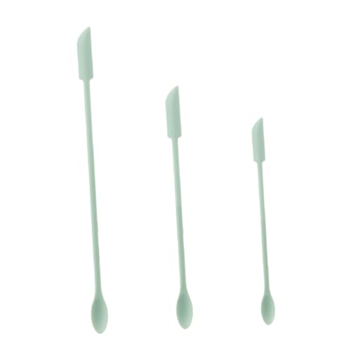 3Pcs Silicone Dessert Jam Scrapers Flexible Kitchen Spatulas for Cream Butter Jam Food Grade Silicone Baking Tools Light Green