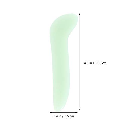3 piezas de placas de jade para terapia de raspado, placas de tratamiento de color verde oliva con bordes lisos, accesorio duradero y de alta calidad, amigable con la piel miniatura 5