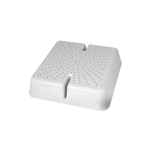 Colador cuadrado para desagüe de piso 8.5 pulgadas blanco miniatura 4