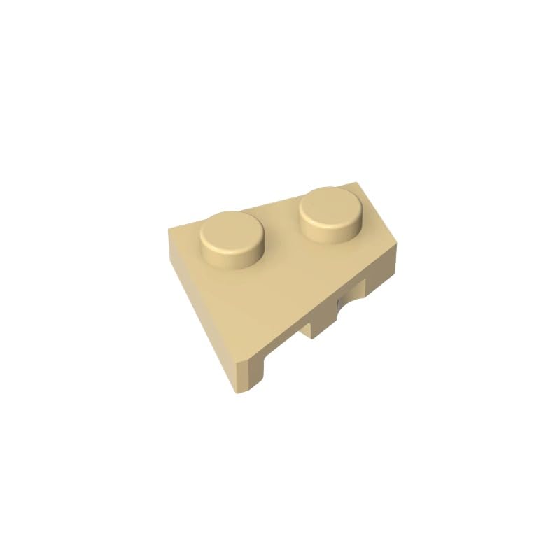 XYEIUGO 24307 Circular Plate Wedge Plate 2x2 Right, Tan, 50 PCS โ image 1