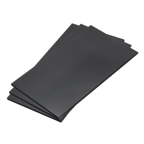 Image of MECCANIXITY Black ABS Plastic Sheet 7 x 4 x 0.16 Inch for Building Model, DIY Crafts, Panel, Pack of 3 Pcs