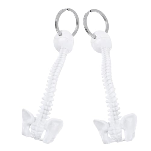 COLLBATH Glow in The Dark Keychain for Men Small Skeleton Figure Keyring Spine Model