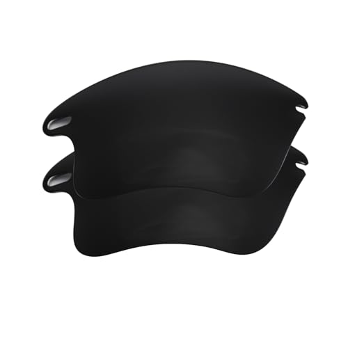 Verres polarisés Noir XL pour Oakleys Fast Jacket en lot de 2