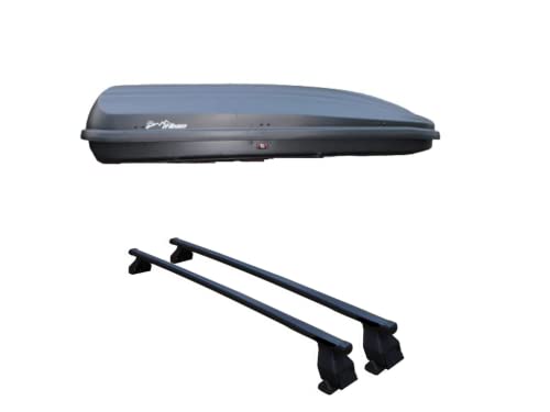 Italfodere Roof Box Car BA320 – Roof Box for Car 320 L – Car Box Roof in Carbon Look – Roof Box Car Roof with Central Locking – Aerodynamic Roof