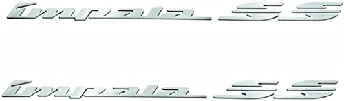 Image of 2X Impala Ss Rear Quarter Panel Emblems Car Letter Badge 3D Sticker Decal Replacement for 1994 1995 1996 Impala (Chrome)