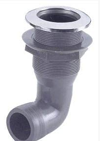 Osculati Nylon skin fitting 3/4 20mm w/SS head 90° adaptor