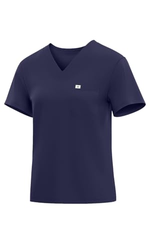 Image of Athletic Scrub Tops for Women, V-Neck Stretch Nurse Uniform