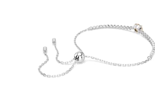 Swarovski Matrix Tennis bracelet Mixed cuts, Yellow, Rhodium plated3