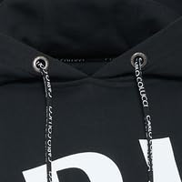 Carlo Colucci Oversize Hoodie mit Schriftzug Schwarz L