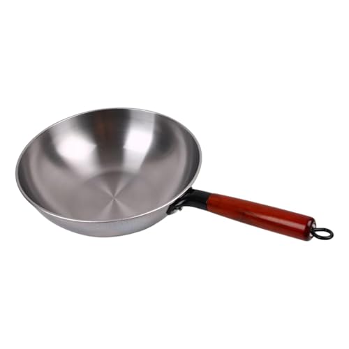 Wok de Hierro con Mango de Madera 34 cm miniatura 1