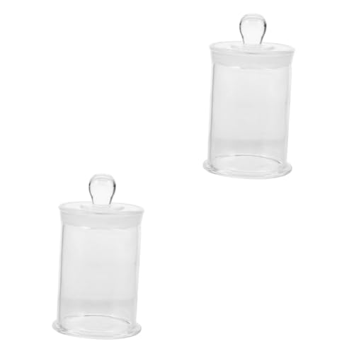 CHILDWEET 2pcs Lab Sample Bottles Round Glass Specimen Bottle Easy-to-use Stopper