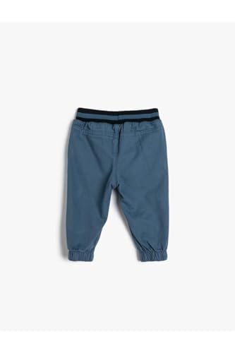 Jogger en coton pour bébé garçon Koton bleu avec poches