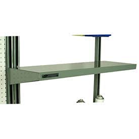 4-4BCS Flat Shelf for 48" Workbench, 16 Gauge Steel, Blue, 44" Length, 12" Height
