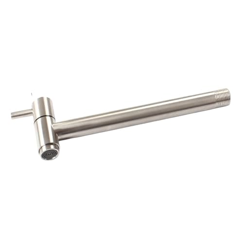 Grifo de lavadora de acero inoxidable 304 extra largo cepillado mono agua 2