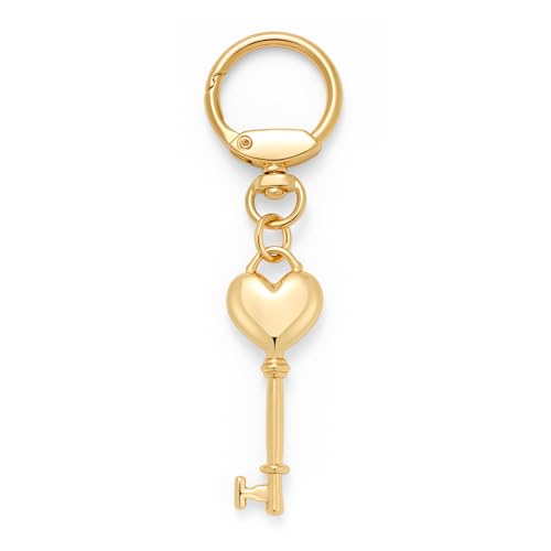 MIJENITI Gold Heart Keychain For Women Key Bag Charm for Handbags Keyring Charms Purse Dainty Jewelry