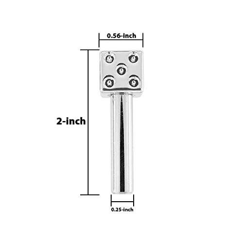 United Pacific 70049 High Impact Plastic Construction Dice Door Lock Knobs For Classic & Vintage Cars/Trucks, 10-32 Thread - Chrome (Pack Of 2) #TOP5