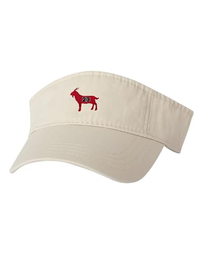 One Size Stone Visor G.O.A.T. Jordan #23 Goat Greatest of All Time Embroidered Visor Dad Hat