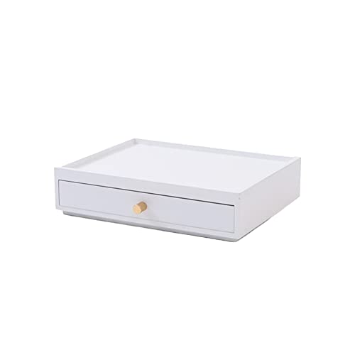 ヤマソロ 引き出し 小物収納 収納 1段 1段1杯 オフィス 取っ手 整理 書類整理 おしゃれ A4 レターケース 卓上 木製 ホワイト ラスター luster 77-153