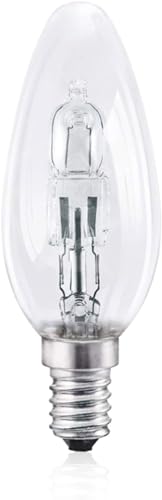 Image of B4U 10 Pack E14 Candle Bulb 42W, Screw in Light Bulbs E14 Dimmable, 42Ẉạṭṭ (=55 Ẉ-60 Ẉ), 2700K Warm White, 230V