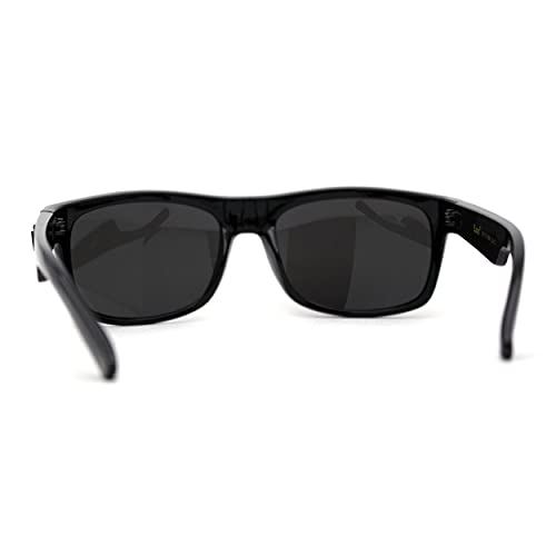 All Black OG Locs Gangster Rectangular Horned Sunglasses4