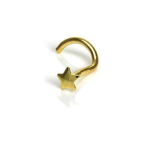 jewellerybox 9ct Gold Star Nose Screw Cover