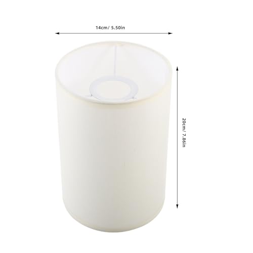 Balacoo Cylindrical Linen Lamp Shade for E27 Base, 7.9" Modern White Fabric Barrel Lamp Shade Cover, Lampshade Replacement for Table & Bedside Lights, Minimalist Lampshade for Bedroom Living Room by balacoo - Image 3