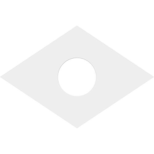 Image of Ekena Millwork CMP16X10DD-04000 Diamond Architectural Grade PVC Contemporary Urethane Ceiling Medallions 16 inchW x 10 5 /8 inchH x 4 inchID x 5 1 /2 inchC x 1 inchP