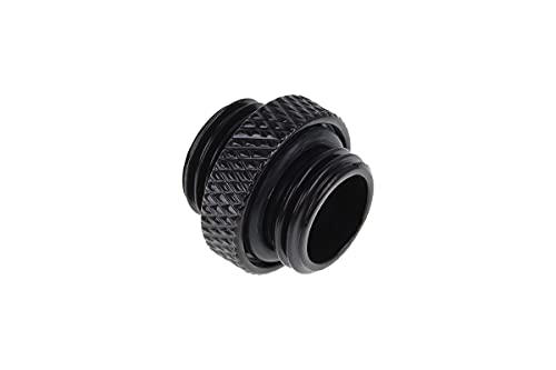 Alphacool 17399 Eiszapfen Mamelon Double G1/4 AG sur G1/4 AG - prdeond Noir Refroidissement par Eau Raccords