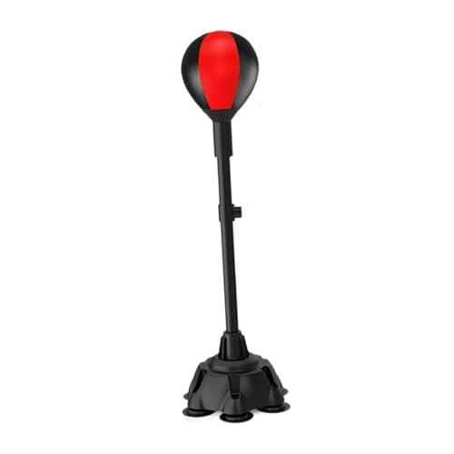 QSTDGVPW Speed Ball Boxing, Boxing Bag, Premium Height Adjustable, Punching Bag, Boxing Punch Ball for Sparring Exercise MMA Train, Red Black