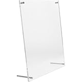 DOITOOL Marco de Fotos Acrílico Transparente para Certificados y Fotos, Soporte Multipropósito de Acero Inoxidable Fácil de Colocar para Decoración en Hogar y Escuelas