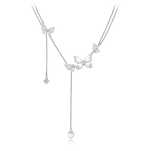 Fashion necklace, exquisite butterfly clavicle chain, temperament fringe butterfly necklace, butterfly pendant