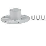 Vibsky Base de aluminio para patas de mesa para caravana y barco, diámetro exterior de 5.91 pulgadas, diámetro interior de 2.25 pulgadas, base de pedestal de montaje empotrado en el suelo
