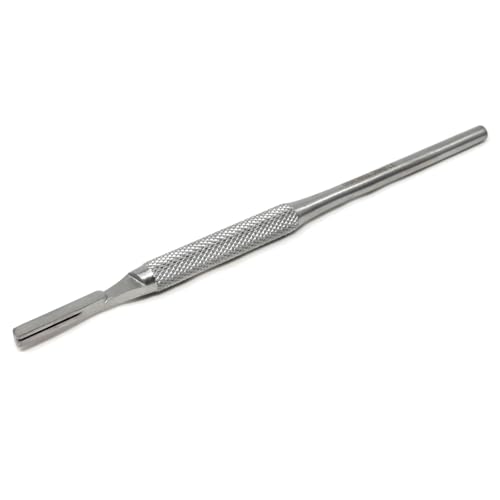 Multi-function Scalpel Handle No 4 Round Stainless Steel Blade Holder Knife to Use for Medical Students Dissection Kit Biology Lab Anatomy Dissecting, Fits Blades #20 to #25