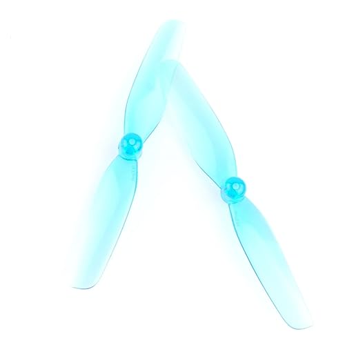 20pcs HQProp 65mm Propeller Set 1.5mm Shaft (10x CW / 10x CCW) (Transparent Blue)