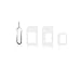 Produktbild Deet® - 4-in-1-SIM-Kartenset, Nano-SIM-Karten-Adapter, Konverter + Micro-SIM-Karte und Standard-SIM-Karte für iPhone 6 5 5S 4 4S 3G 3GS + iPhone Tray Open Eject Pin Tool
