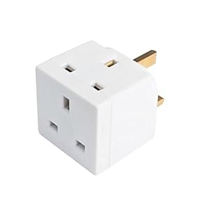BAANI 2 Way Double Plug Adaptor – Multi Plugs Extension Sockets Adapter – UK 3 Pin Socket Extensions 250V 13 Amp – Power…