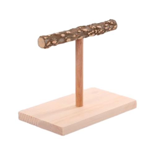 Perca para Loros: Perca para Periquitos, Plataforma para Pájaros De Madera Natural En Forma De T, Plataforma De Descanso para Cacatúas, Soporte para Actividades para Pájaros Periquitos Y Cacatúas
