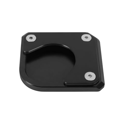Erweitertes Upgrade Motorrad Ständer Verlängerung Platte Fuß Seite Stehen Enlarger Pad Für Yamaha SEROW250 Tenere700 Tenere 700 WR250R XT 250 XL750(Black)